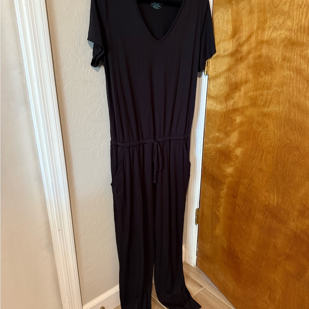 Tommy John Black V-Neck romper- lounge